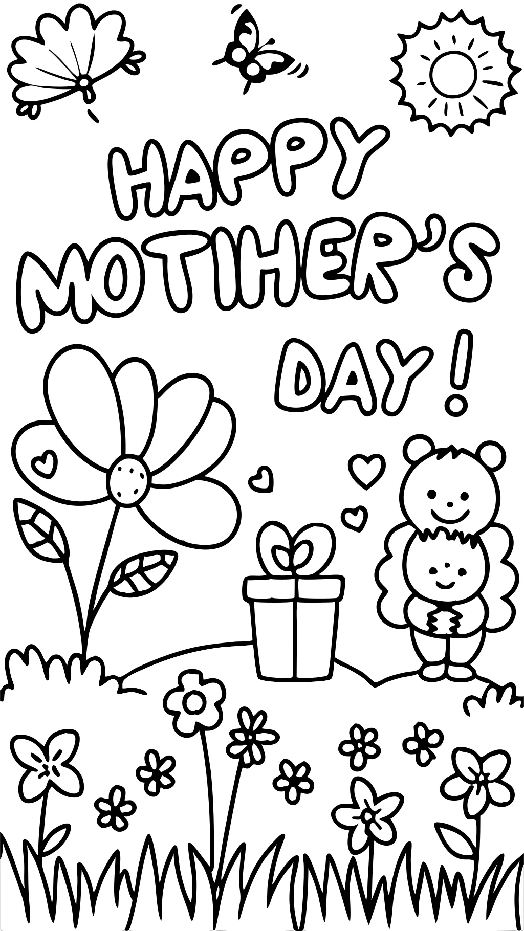 mother’s day coloring page